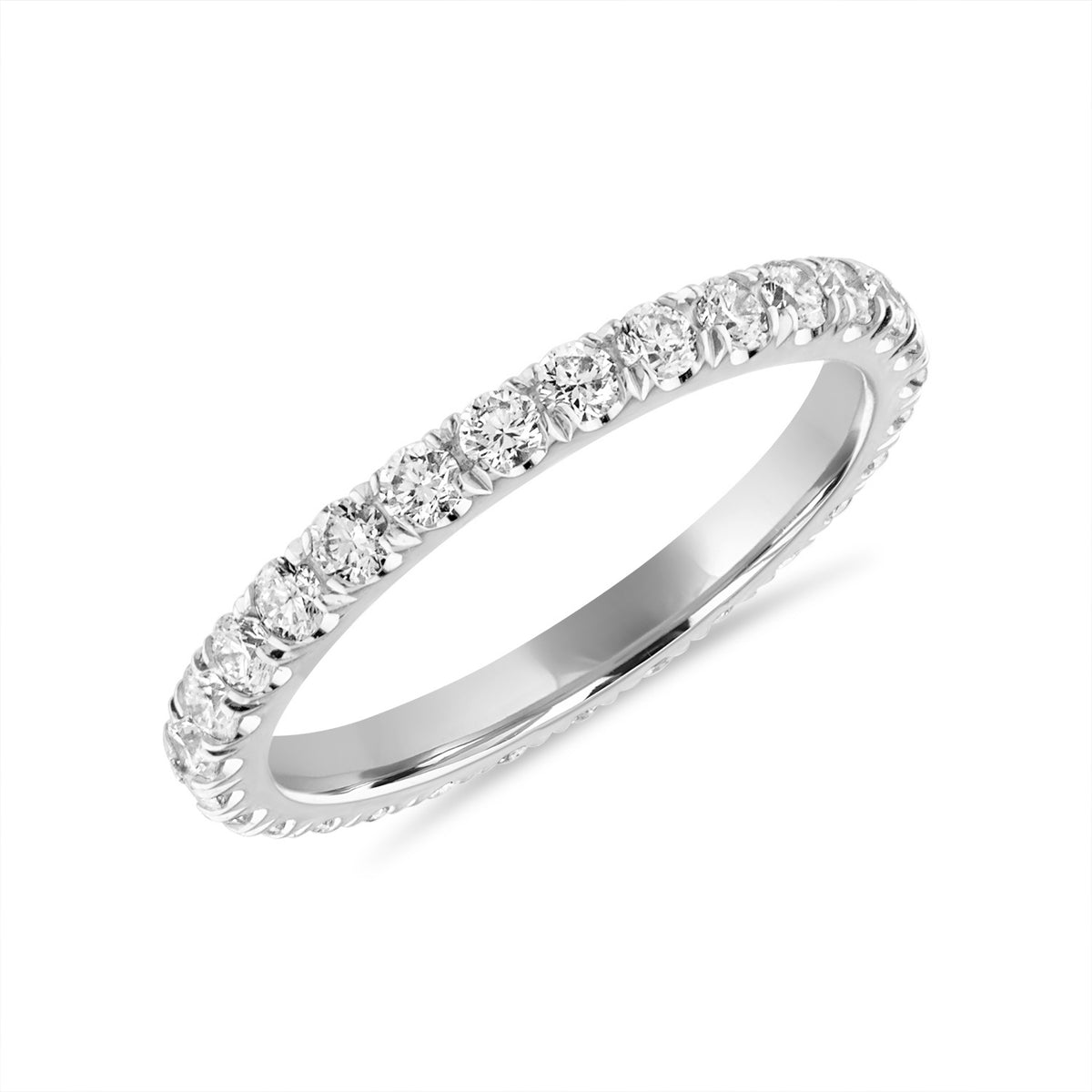 Micropavé Diamond Eternity Band In Platinum