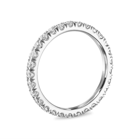 Micropavé Diamond Eternity Band In Platinum