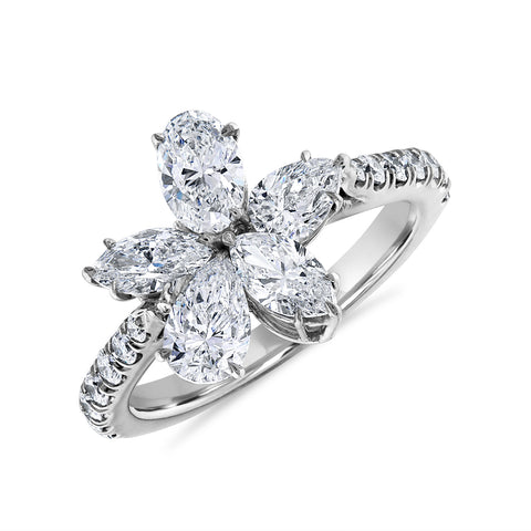 Diamond Flower Ring