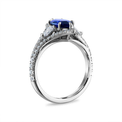 Blue Marquise Sapphire Diamond Ring ✨💎